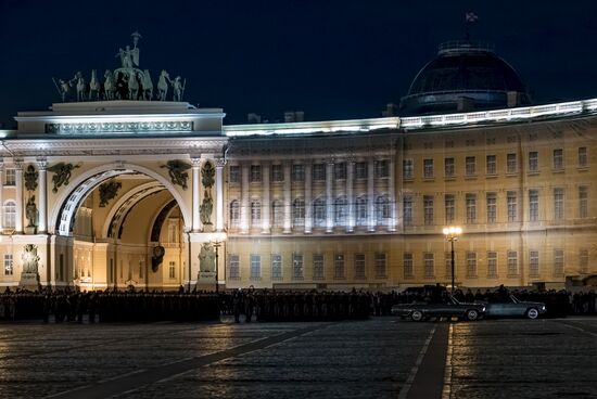 Victory Day parade rehearsal in St. Petersburg