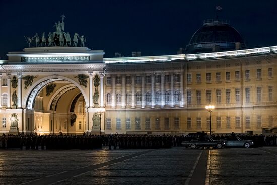 Victory Day parade rehearsal in St. Petersburg