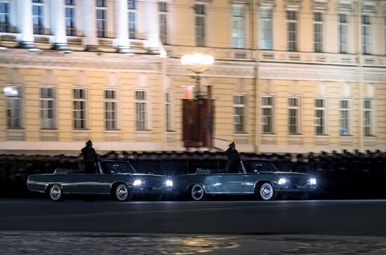 Victory Day parade rehearsal in St. Petersburg