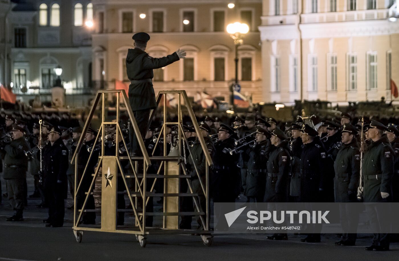 Victory Day parade rehearsal in St. Petersburg