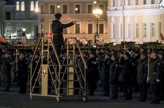 Victory Day parade rehearsal in St. Petersburg