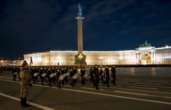 Victory Day parade rehearsal in St. Petersburg