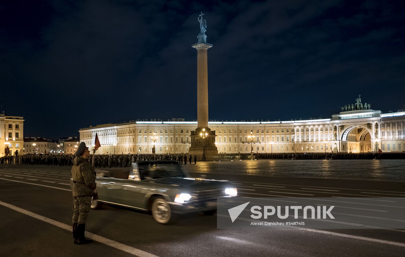 Victory Day parade rehearsal in St. Petersburg