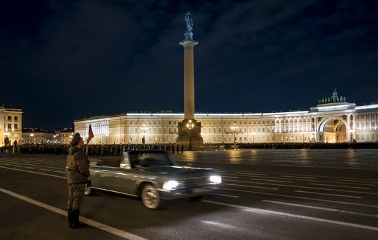 Victory Day parade rehearsal in St. Petersburg