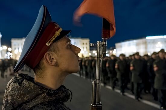 Victory Day parade rehearsal in St. Petersburg