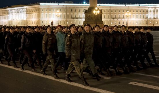 Victory Day parade rehearsal in St. Petersburg