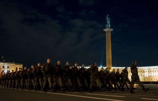 Victory Day parade rehearsal in St. Petersburg