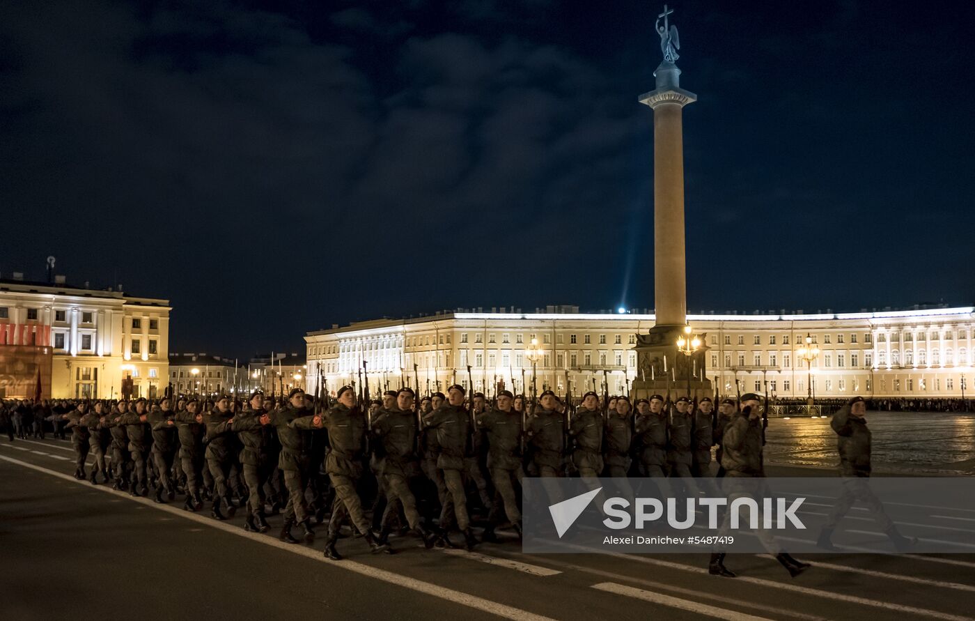 Victory Day parade rehearsal in St. Petersburg