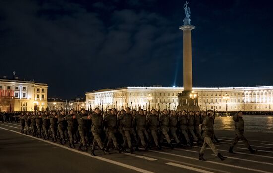 Victory Day parade rehearsal in St. Petersburg