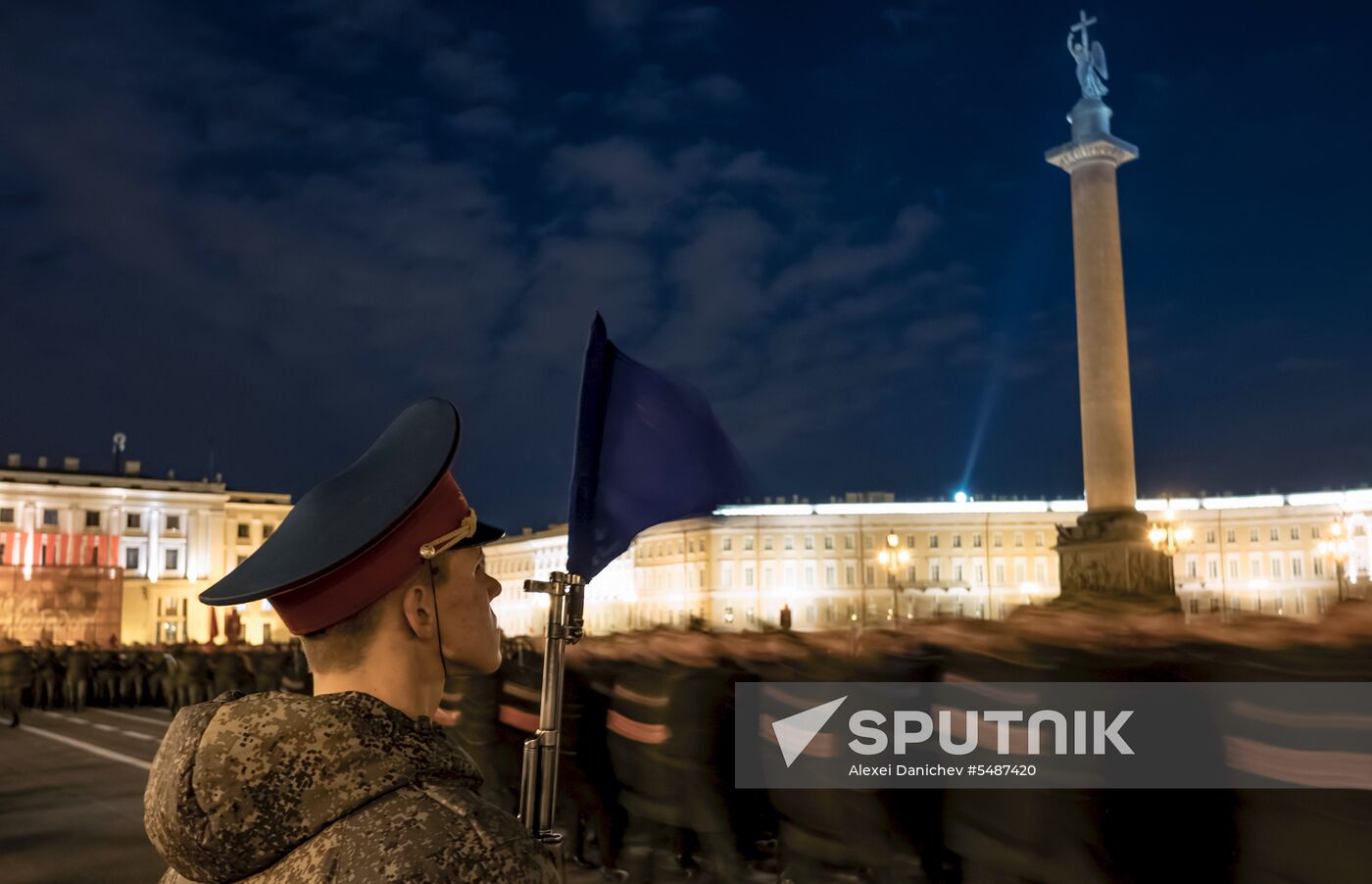 Victory Day parade rehearsal in St. Petersburg