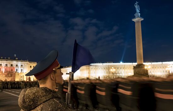 Victory Day parade rehearsal in St. Petersburg
