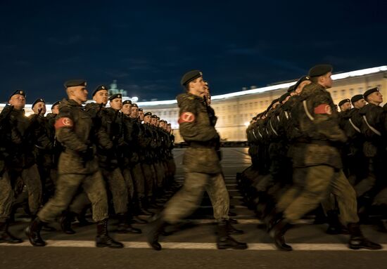 Victory Day parade rehearsal in St. Petersburg