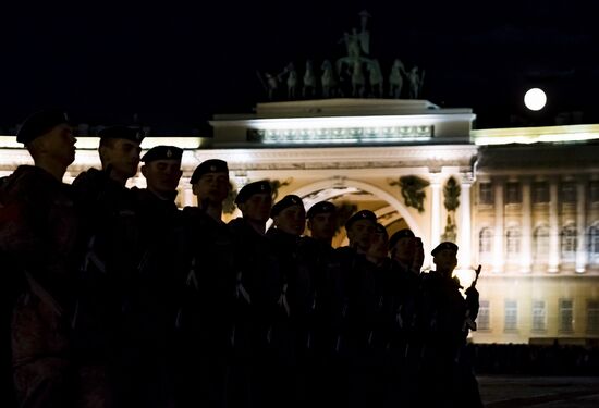 Victory Day parade rehearsal in St. Petersburg