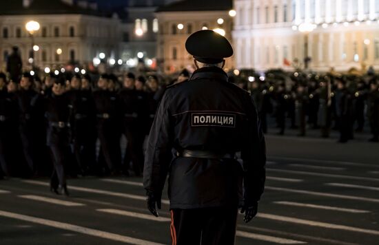 Victory Day parade rehearsal in St. Petersburg