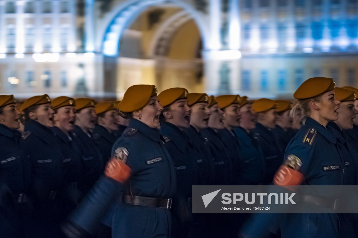 Victory Day parade rehearsal in St. Petersburg