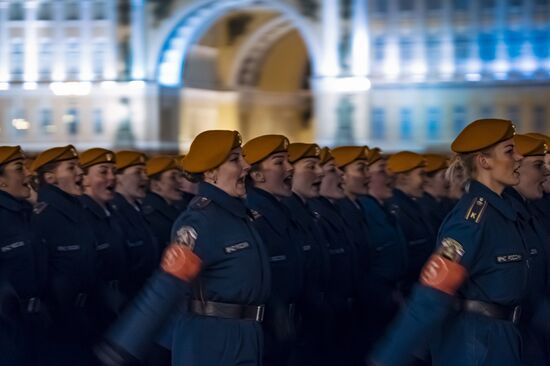 Victory Day parade rehearsal in St. Petersburg