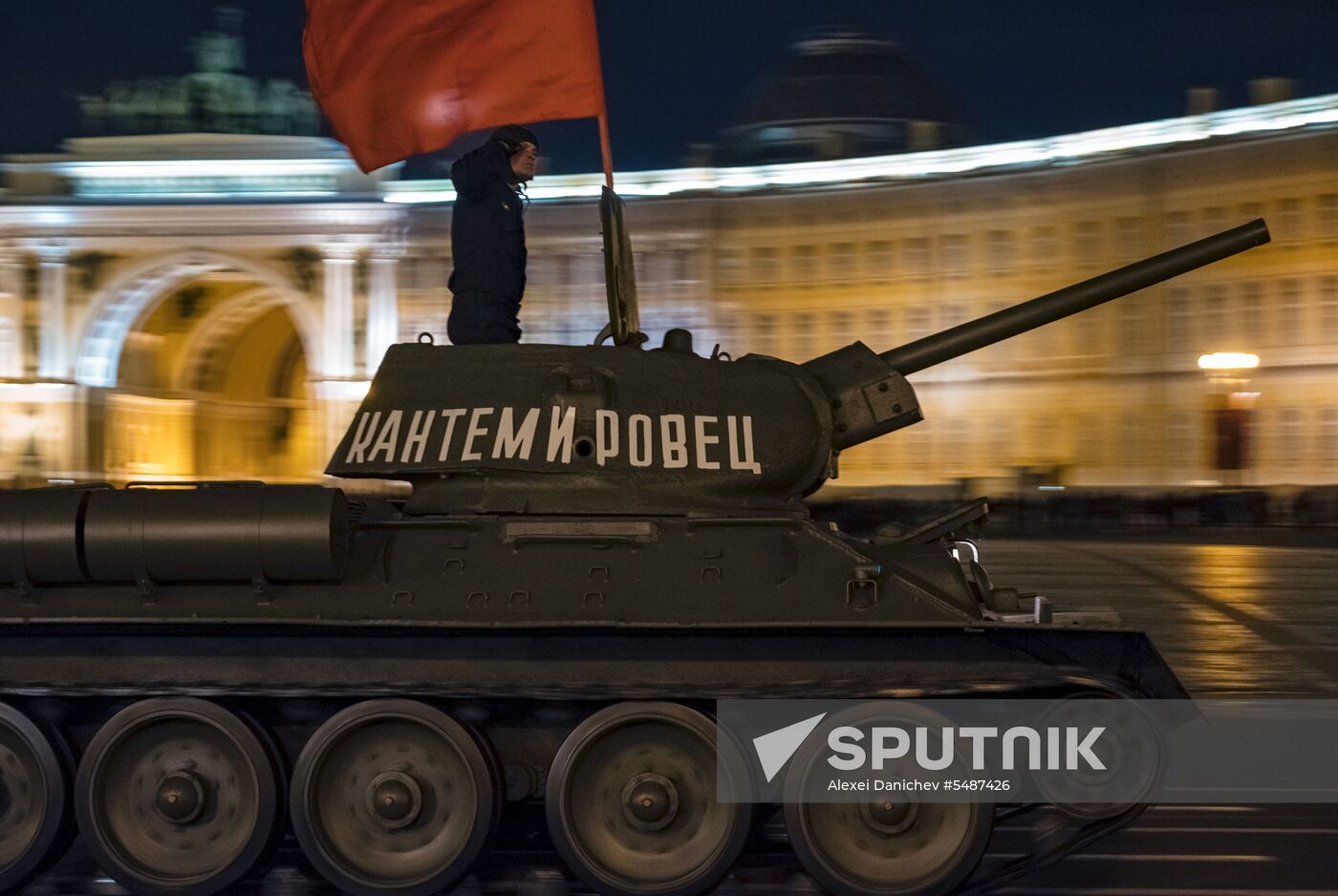 Victory Day parade rehearsal in St. Petersburg