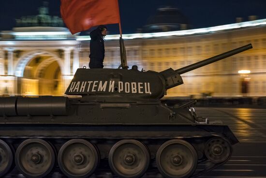 Victory Day parade rehearsal in St. Petersburg