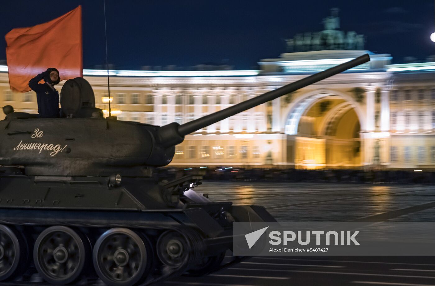Victory Day parade rehearsal in St. Petersburg