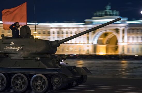 Victory Day parade rehearsal in St. Petersburg