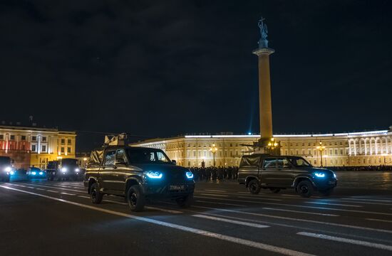 Victory Day parade rehearsal in St. Petersburg