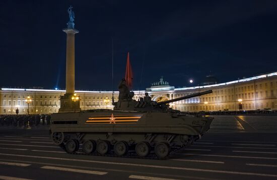 Victory Day parade rehearsal in St. Petersburg