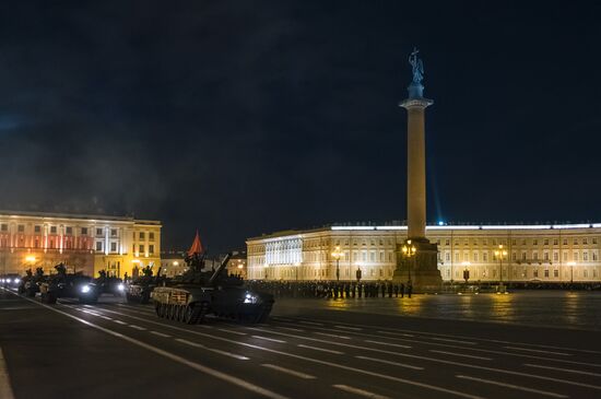 Victory Day parade rehearsal in St. Petersburg