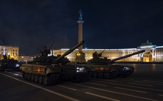 Victory Day parade rehearsal in St. Petersburg