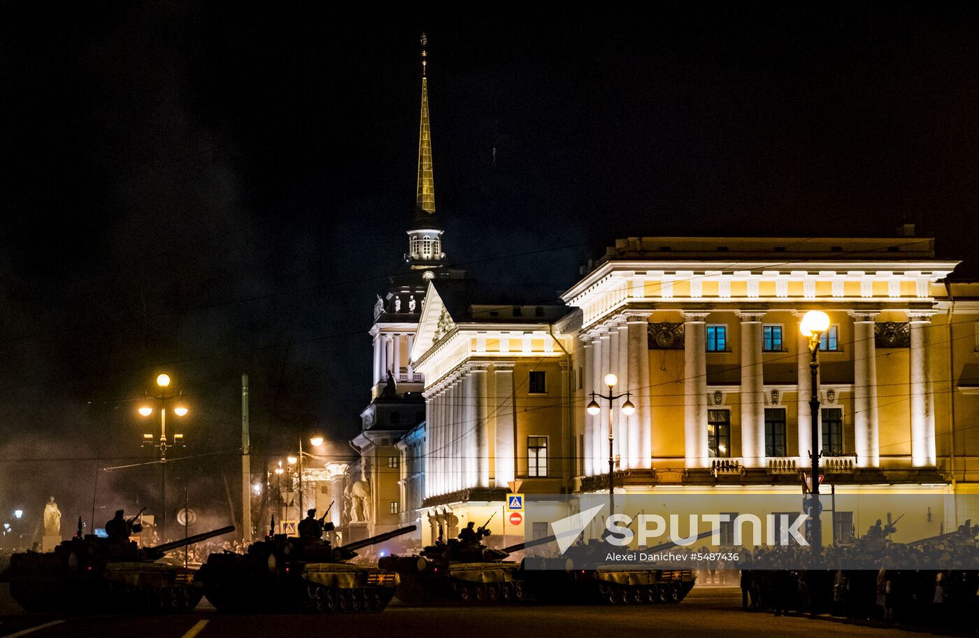 Victory Day parade rehearsal in St. Petersburg