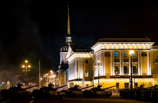 Victory Day parade rehearsal in St. Petersburg