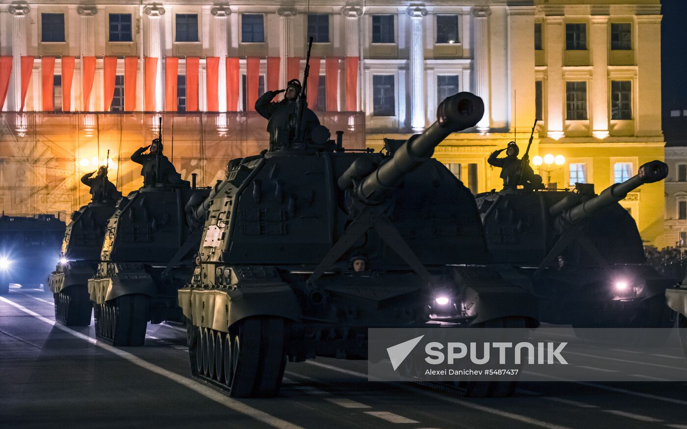 Victory Day parade rehearsal in St. Petersburg