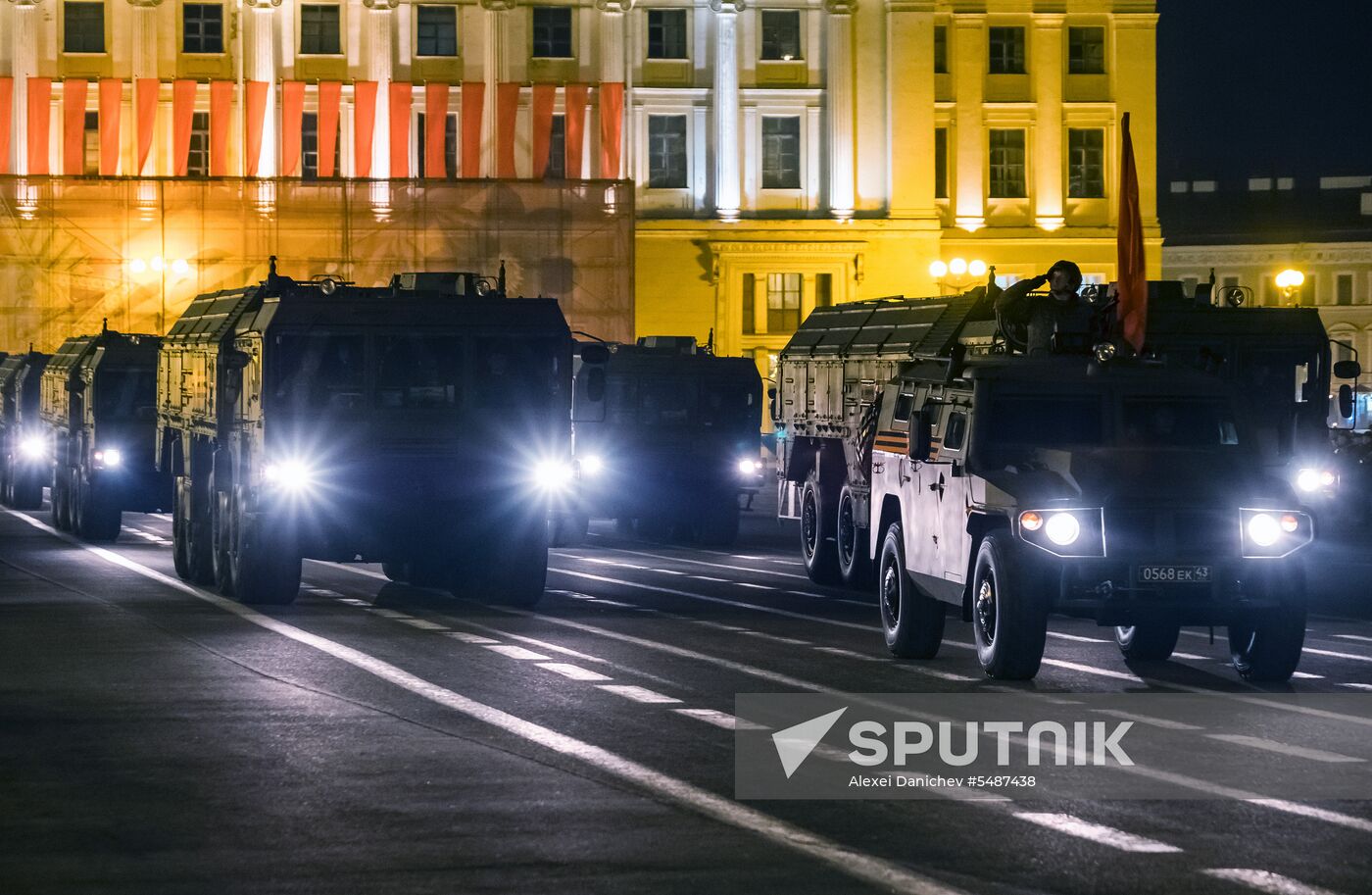 Victory Day parade rehearsal in St. Petersburg