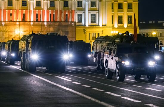 Victory Day parade rehearsal in St. Petersburg