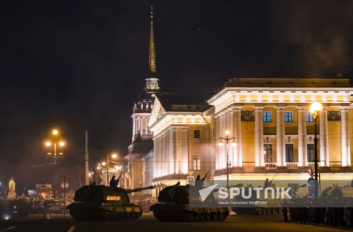 Victory Day parade rehearsal in St. Petersburg