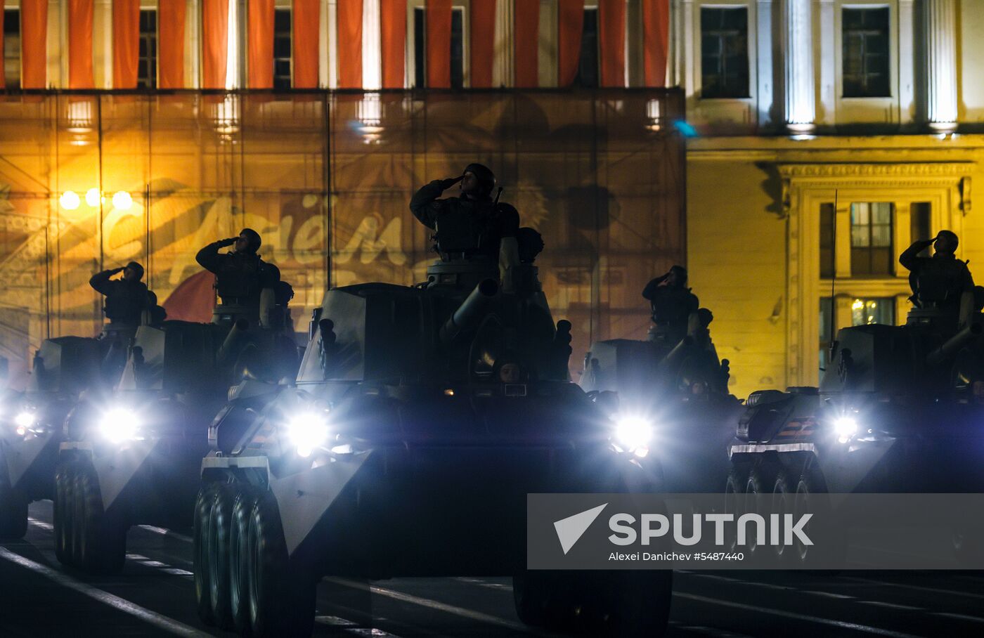 Victory Day parade rehearsal in St. Petersburg