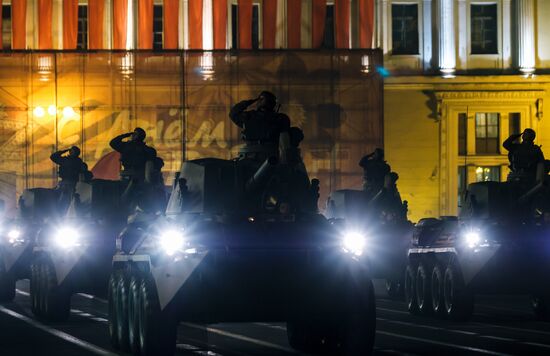 Victory Day parade rehearsal in St. Petersburg
