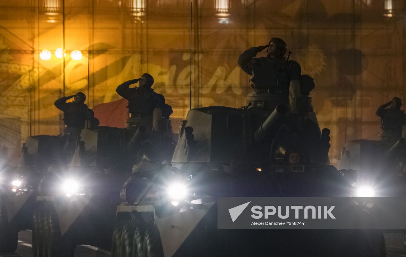 Victory Day parade rehearsal in St. Petersburg