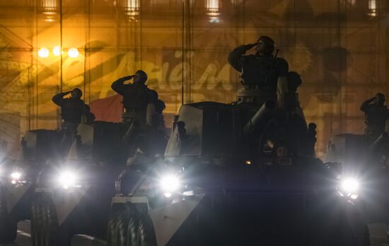 Victory Day parade rehearsal in St. Petersburg