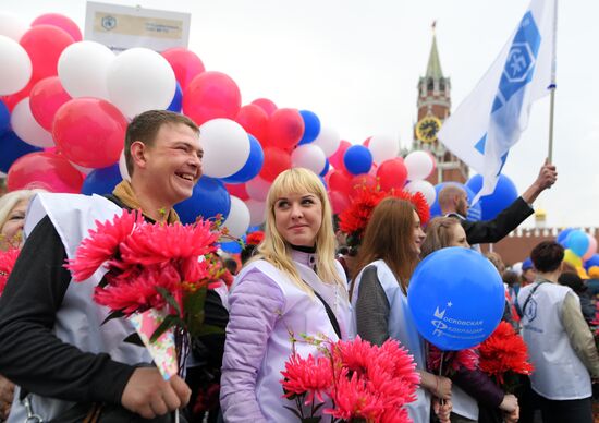 Labor Day rally on Red Square in Moscow