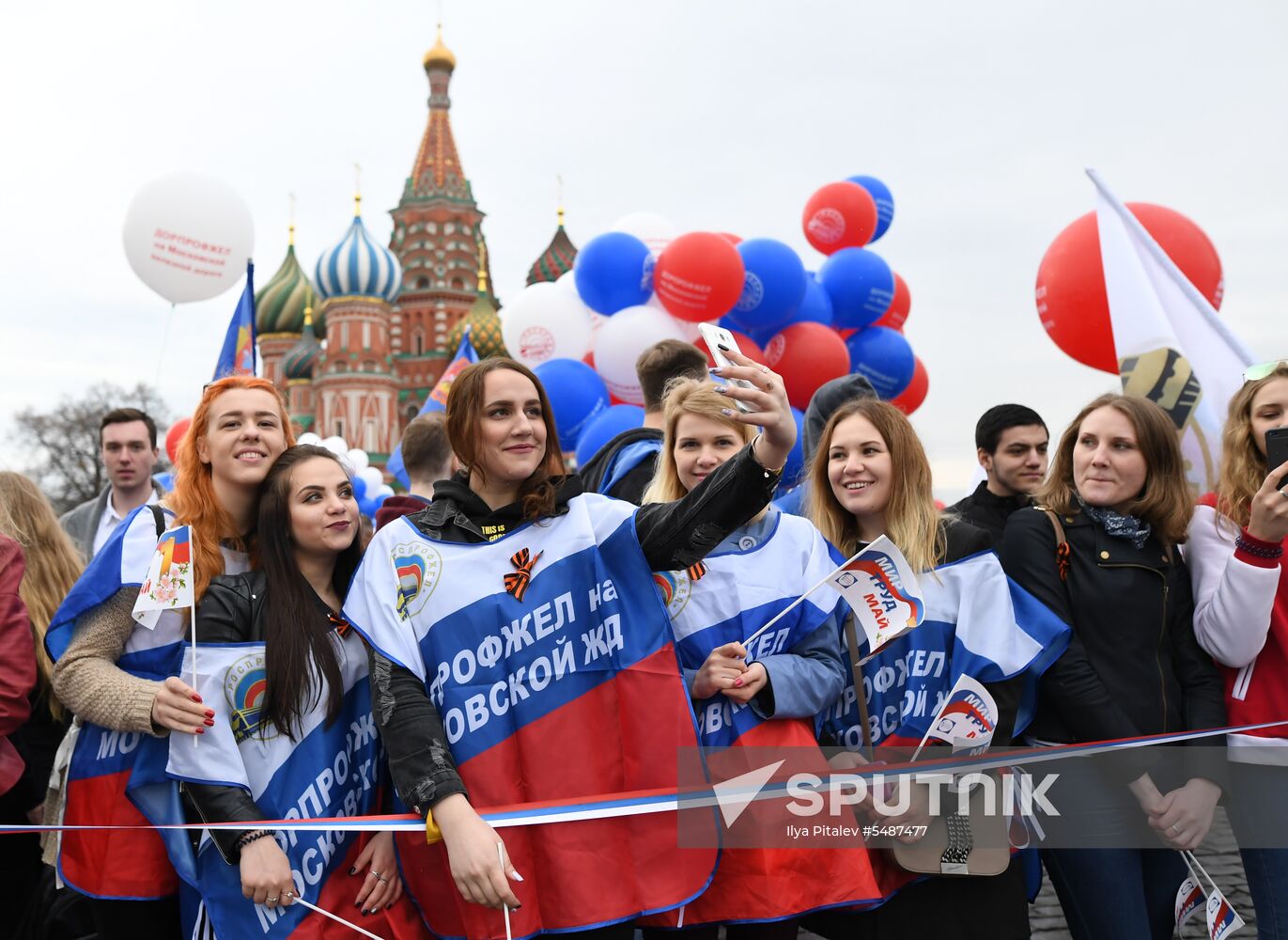 Labor Day rally on Red Square in Moscow