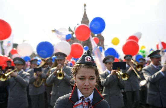 Labor Day rally on Red Square in Moscow
