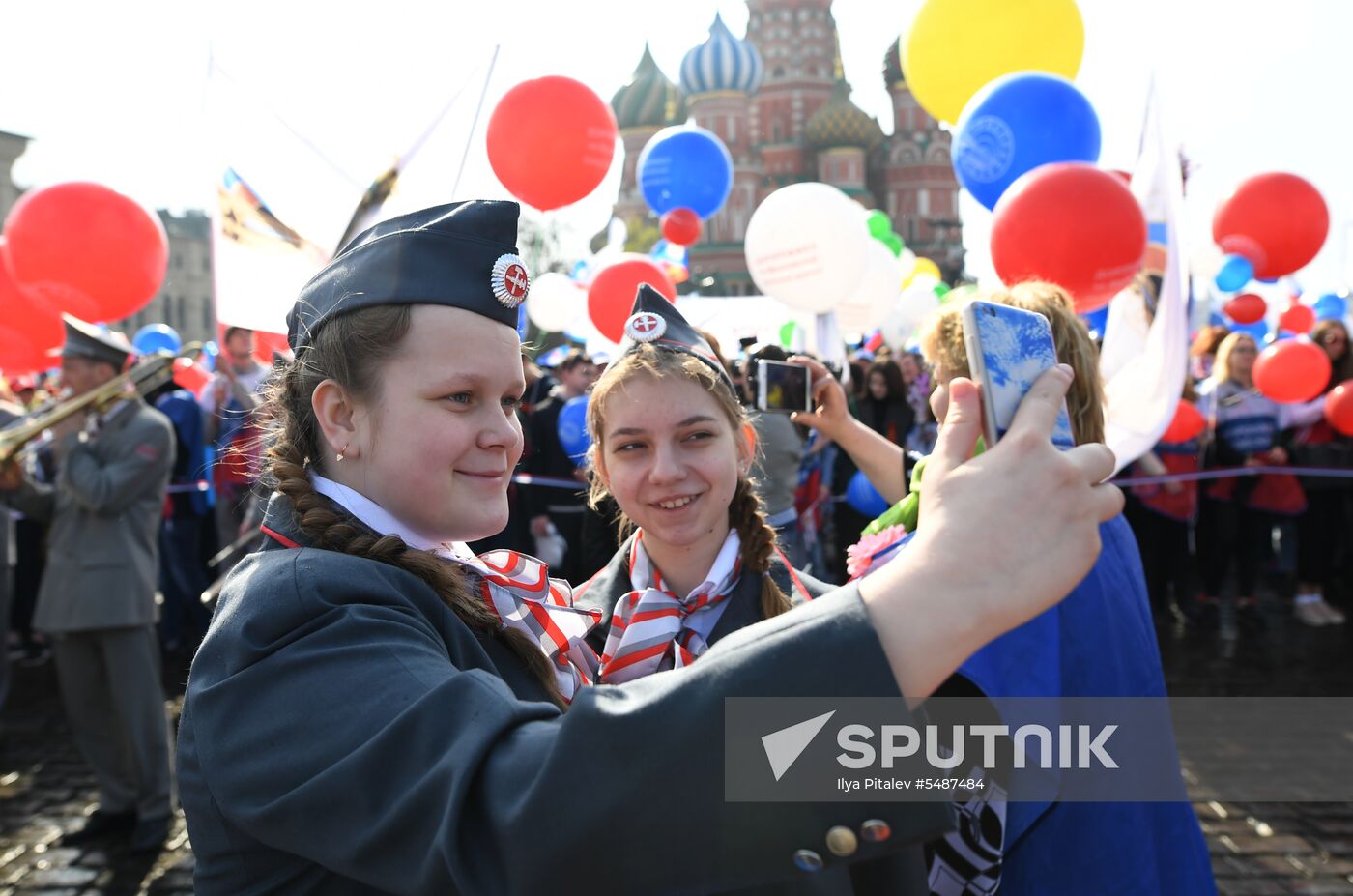 Labor Day rally on Red Square in Moscow