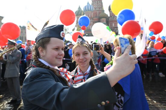Labor Day rally on Red Square in Moscow