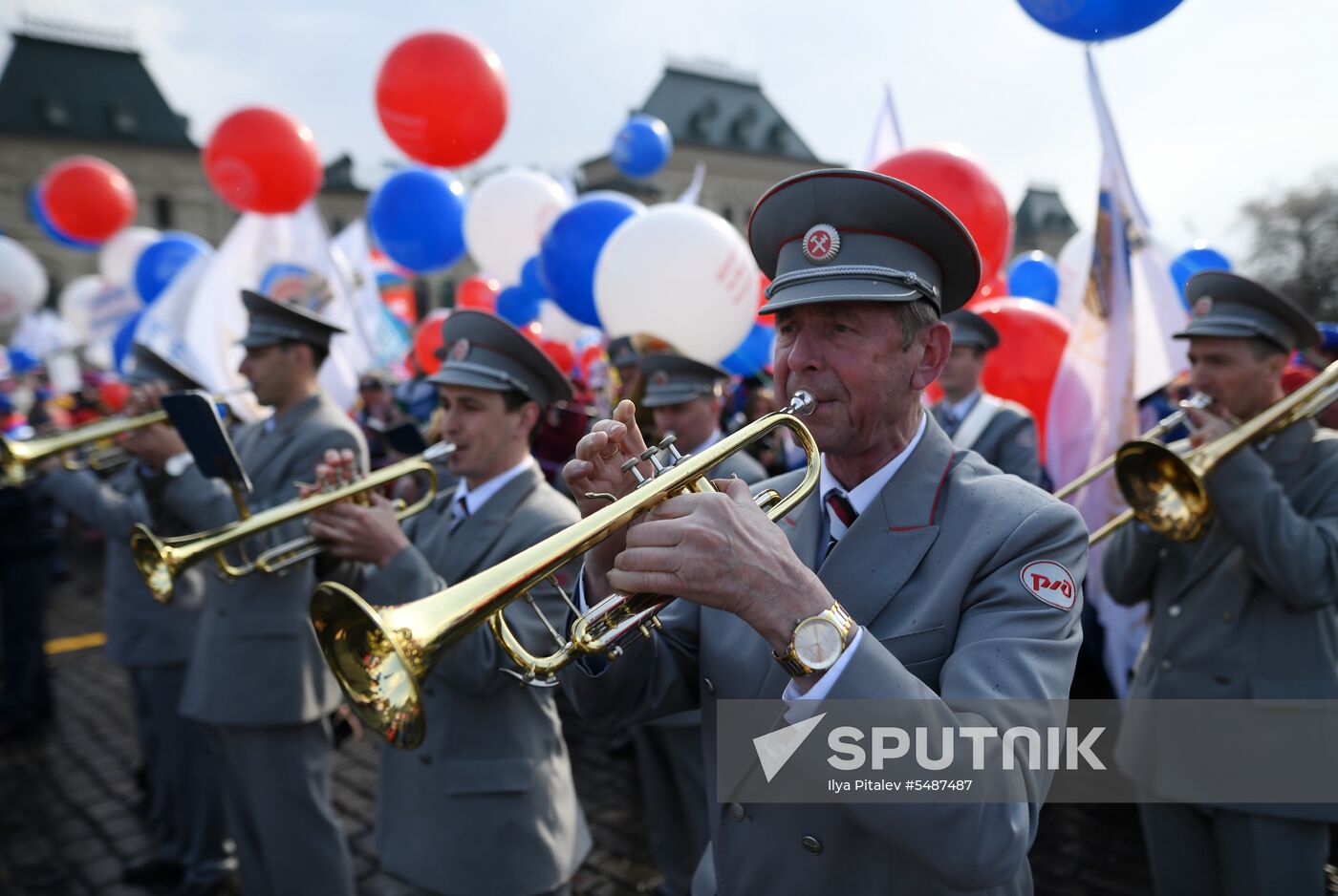 Labor Day rally on Red Square in Moscow