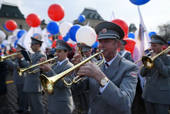 Labor Day rally on Red Square in Moscow