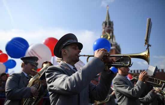 Labor Day rally on Red Square in Moscow