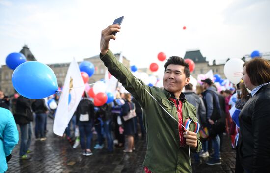 Labor Day rally on Red Square in Moscow