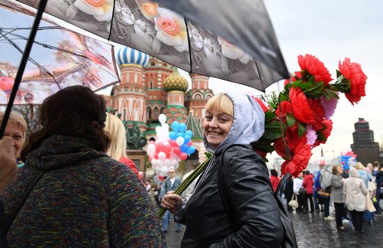 Labor Day rally on Red Square in Moscow