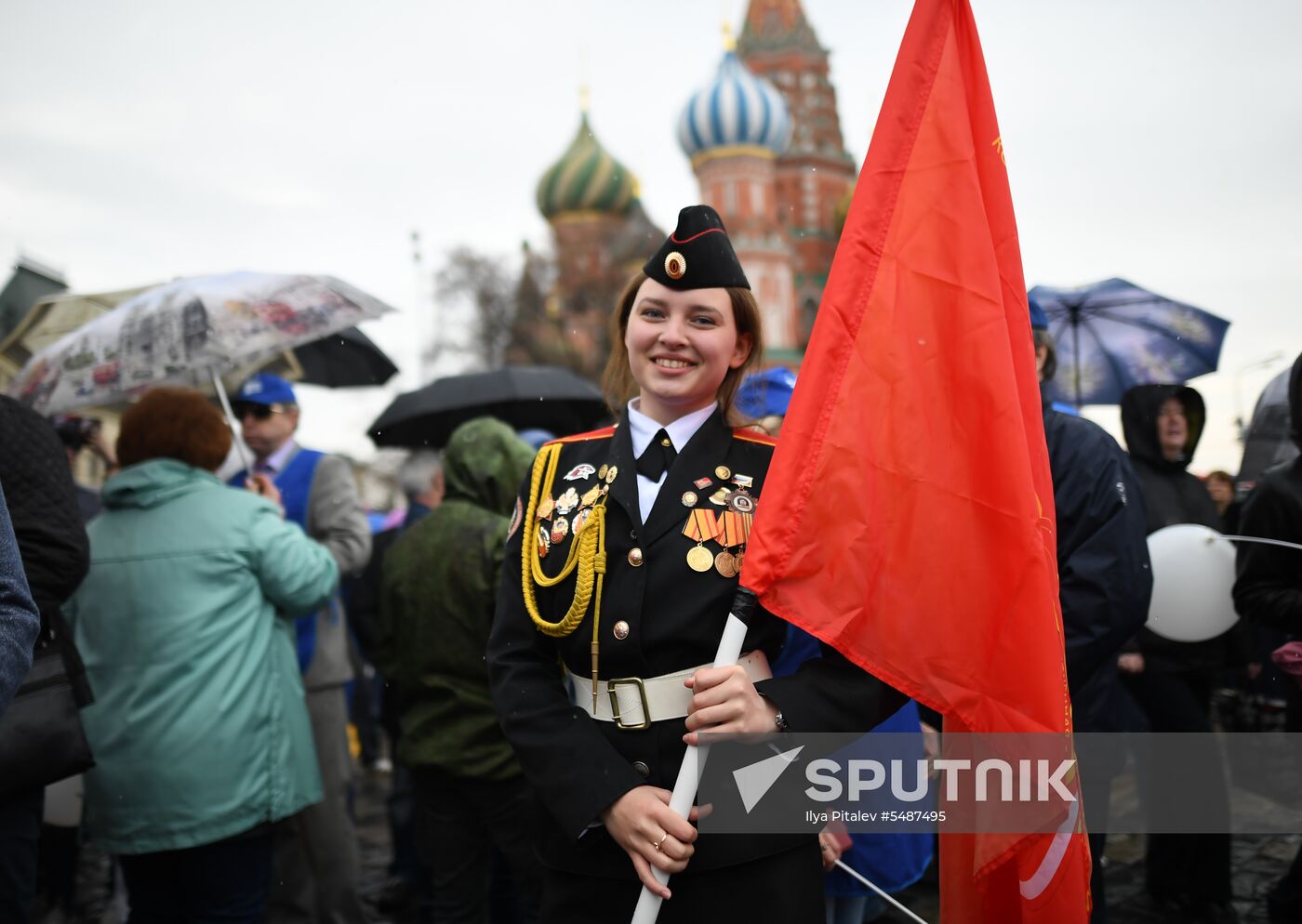 Labor Day rally on Red Square in Moscow