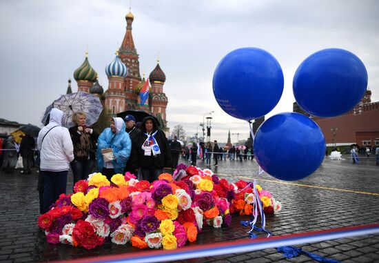 Labor Day rally on Red Square in Moscow